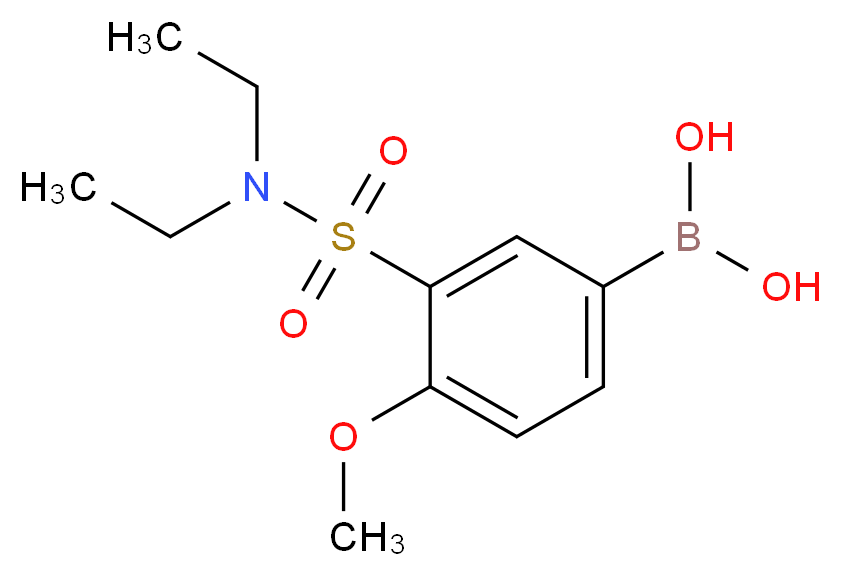 [3-(diethylsulfamoyl)-4-methoxyphenyl]boronic acid_分子结构_CAS_871333-03-8