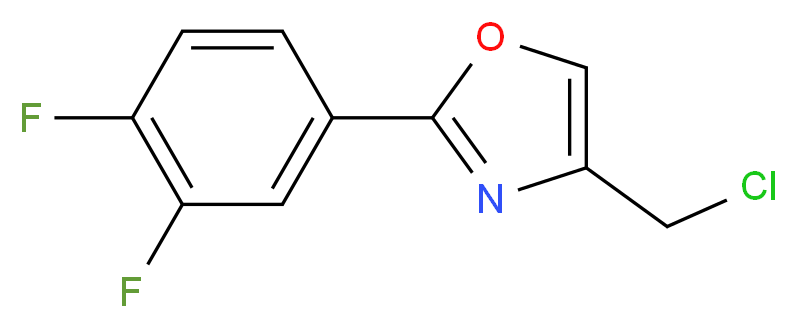 4-(chloromethyl)-2-(3,4-difluorophenyl)-1,3-oxazole_分子结构_CAS_)