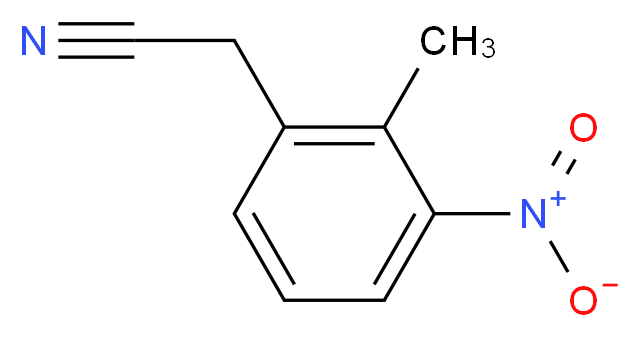 2-(2-methyl-3-nitrophenyl)acetonitrile_分子结构_CAS_23876-14-4