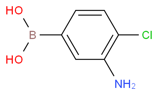 (3-amino-4-chlorophenyl)boronic acid_分子结构_CAS_850568-45-5