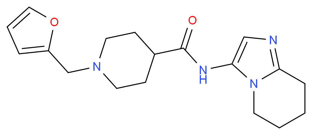 1-(2-furylmethyl)-N-(5,6,7,8-tetrahydroimidazo[1,2-a]pyridin-3-yl)piperidine-4-carboxamide_分子结构_CAS_)