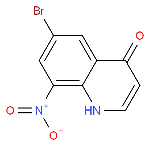 6-Bromo-8-nitro-4(1H)-quinolinone_分子结构_CAS_)