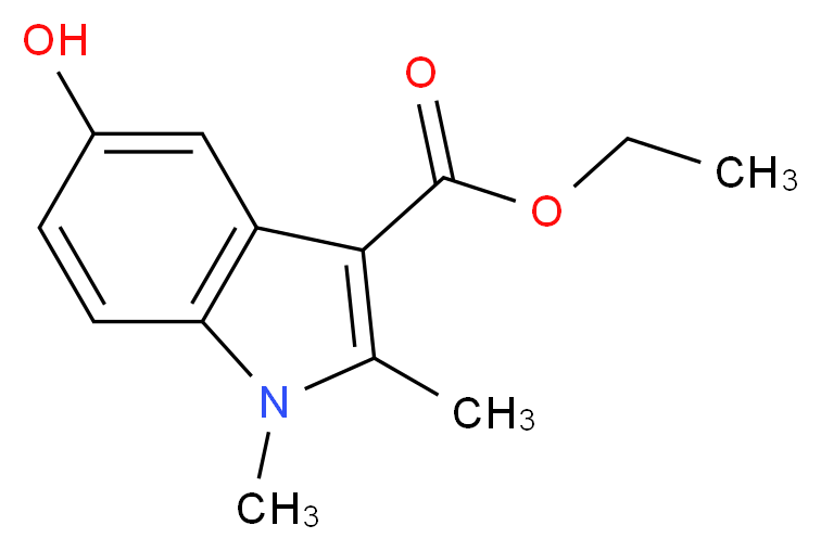 5-Hydroxy-1,2-dimethyl-1H-indole-3-carboxylic acid ethyl ester_分子结构_CAS_15574-49-9)