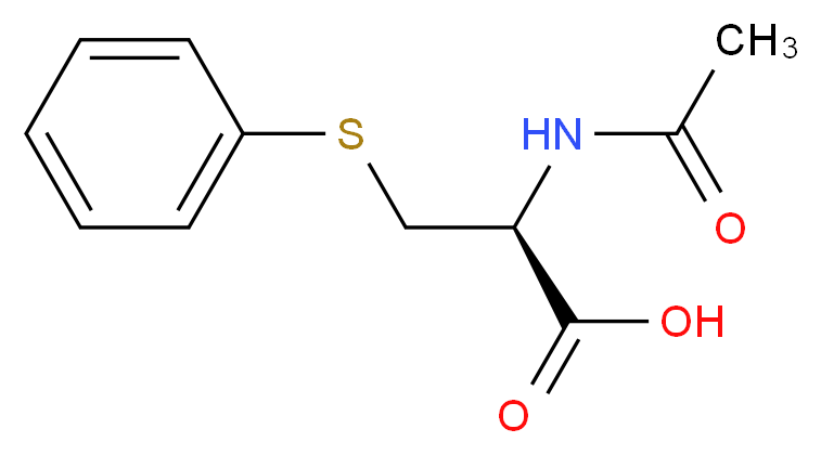 (2S)-2-acetamido-3-(phenylsulfanyl)propanoic acid_分子结构_CAS_4775-80-8