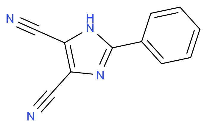 2-phenyl-1H-imidazole-4,5-dicarbonitrile_分子结构_CAS_50847-06-8