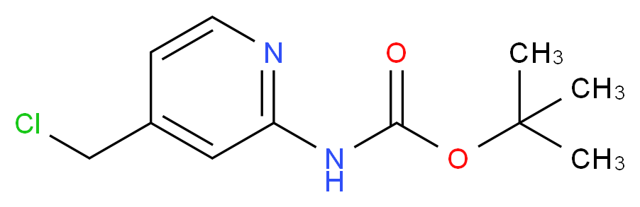tert-butyl N-[4-(chloromethyl)pyridin-2-yl]carbamate_分子结构_CAS_672324-82-2
