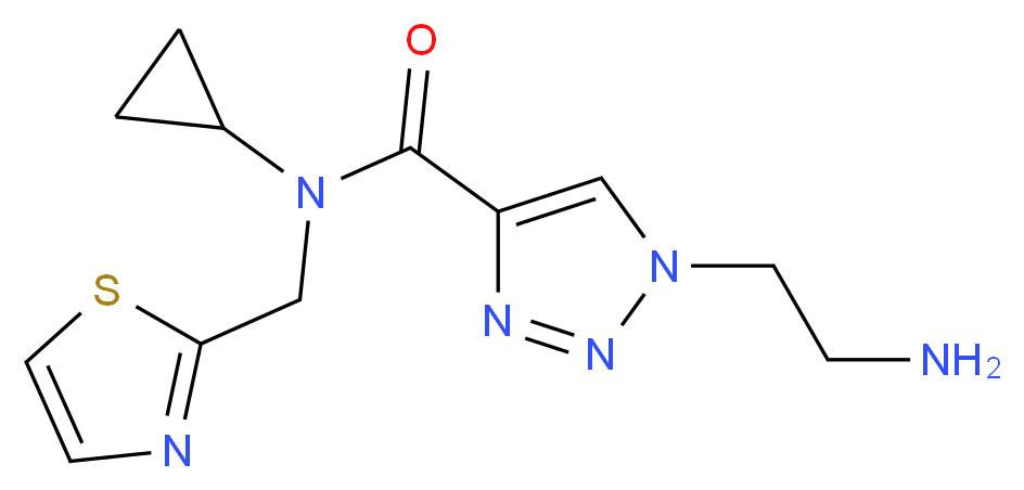 1-(2-aminoethyl)-N-cyclopropyl-N-(1,3-thiazol-2-ylmethyl)-1H-1,2,3-triazole-4-carboxamide_分子结构_CAS_)