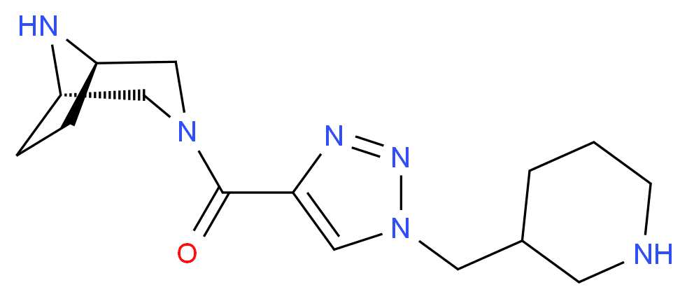 (1R*,5S*)-3-{[1-(piperidin-3-ylmethyl)-1H-1,2,3-triazol-4-yl]carbonyl}-3,8-diazabicyclo[3.2.1]octane_分子结构_CAS_)
