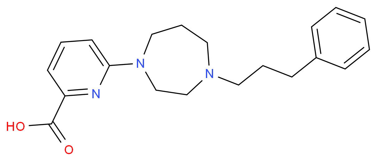 6-[4-(3-phenylpropyl)-1,4-diazepan-1-yl]-2-pyridinecarboxylic acid_分子结构_CAS_)