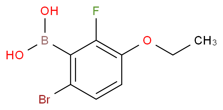 6-Bromo-3-ethoxy-2-fluorophenylboronic acid_分子结构_CAS_871126-14-6)