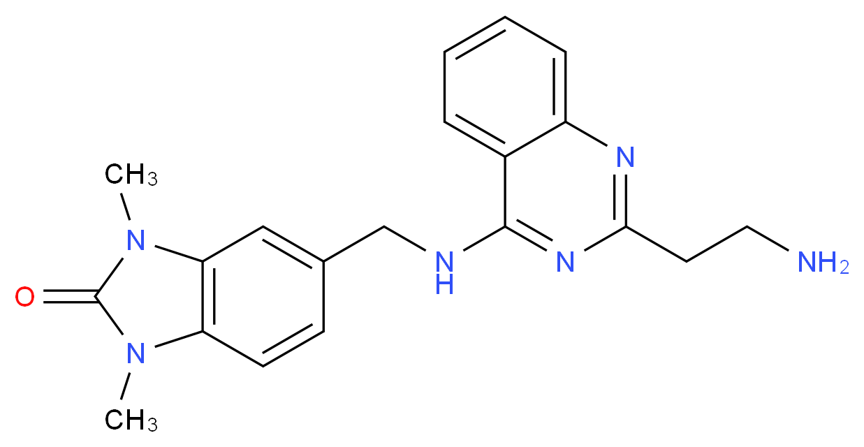 5-({[2-(2-aminoethyl)quinazolin-4-yl]amino}methyl)-1,3-dimethyl-1,3-dihydro-2H-benzimidazol-2-one_分子结构_CAS_)