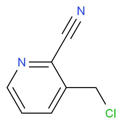 3-(CHLOROMETHYL)PYRIDINE-2-CARBONITRILE_分子结构_CAS_205984-76-5)