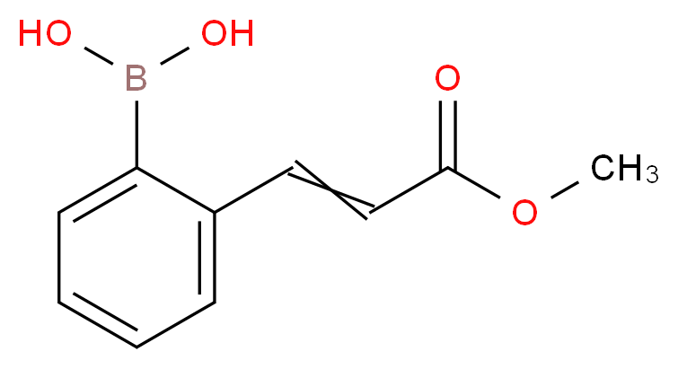 2-(反式-3-甲氧基-3-羰基-1-丙烯-1-基)苯硼酸_分子结构_CAS_372193-68-5)