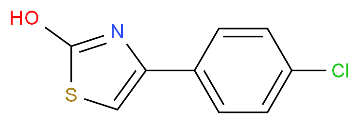 4-(4-chlorophenyl)-1,3-thiazol-2-ol_分子结构_CAS_2103-98-2