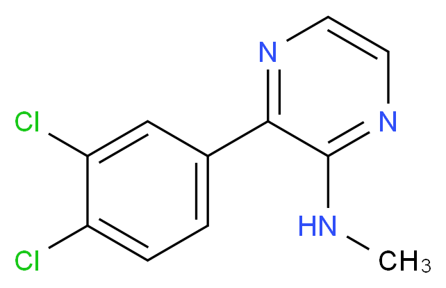 3-(3,4-dichlorophenyl)-N-methylpyrazin-2-amine_分子结构_CAS_)