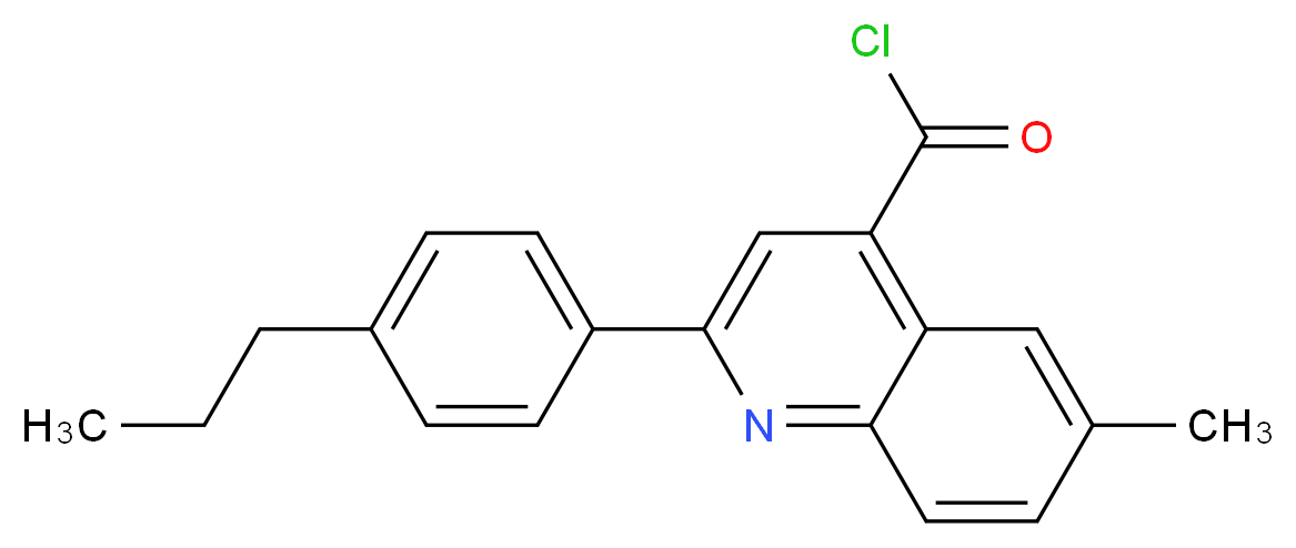 6-Methyl-2-(4-propylphenyl)quinoline-4-carbonyl chloride_分子结构_CAS_)