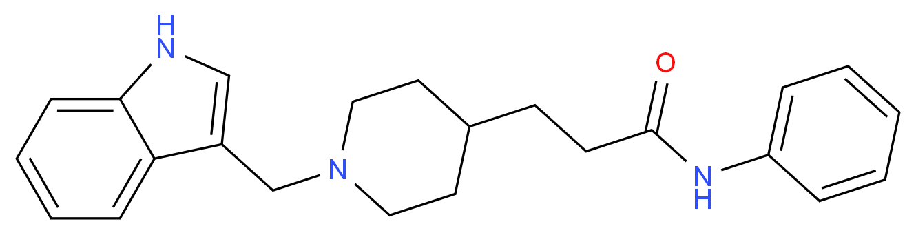 3-[1-(1H-indol-3-ylmethyl)-4-piperidinyl]-N-phenylpropanamide_分子结构_CAS_)