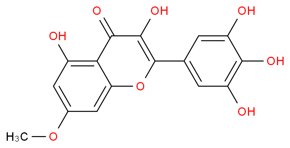 3,5-dihydroxy-7-methoxy-2-(3,4,5-trihydroxyphenyl)-4H-chromen-4-one_分子结构_CAS_16280-27-6