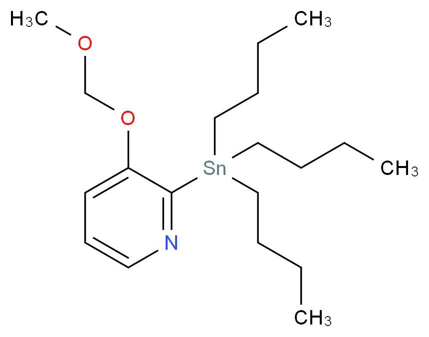 3-(methoxymethoxy)-2-(tributylstannyl)pyridine_分子结构_CAS_405137-20-4