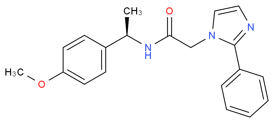 N-[(1R)-1-(4-methoxyphenyl)ethyl]-2-(2-phenyl-1H-imidazol-1-yl)acetamide_分子结构_CAS_)