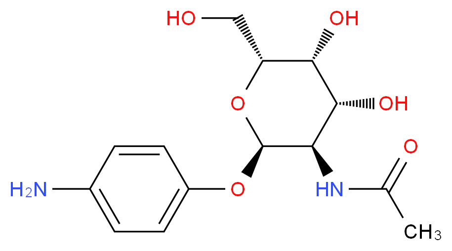 4-Aminophenyl 2-Acetamido-2-deoxy-α-D-galactopyranoside Hydrochloride_分子结构_CAS_210049-16-4)