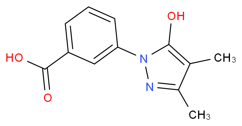 3-(5-Hydroxy-3,4-dimethyl-pyrazol-1-yl)-benzoic acid_分子结构_CAS_)