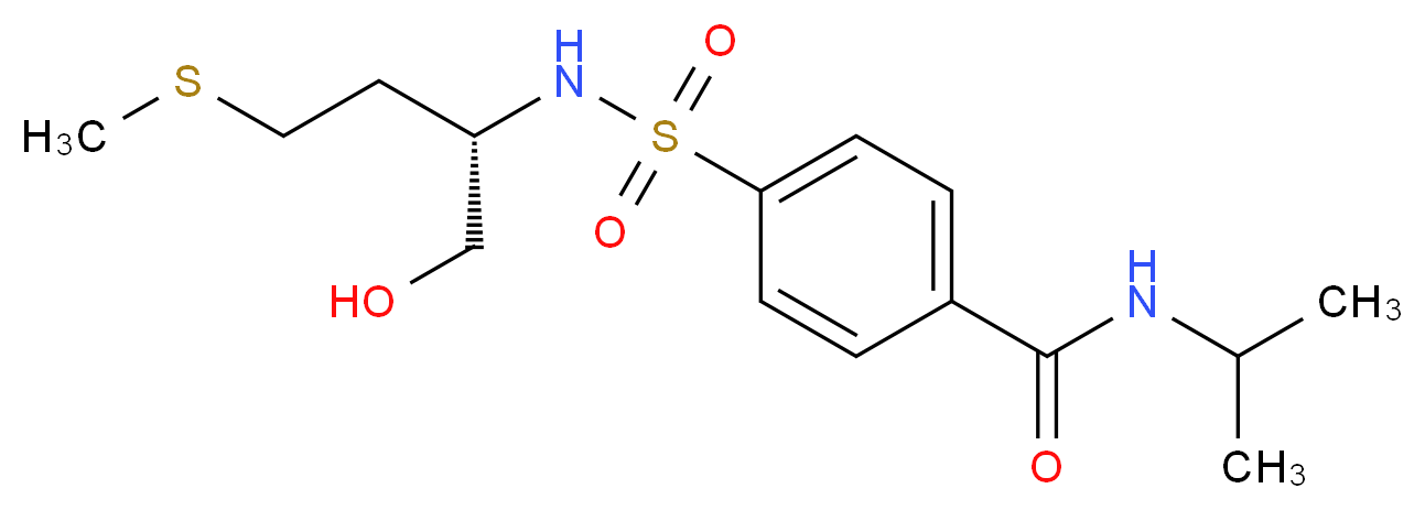 4-({[(1S)-1-(hydroxymethyl)-3-(methylthio)propyl]amino}sulfonyl)-N-isopropylbenzamide_分子结构_CAS_)