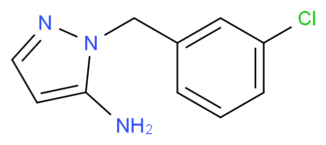 1-[(3-chlorophenyl)methyl]-1H-pyrazol-5-amine_分子结构_CAS_)