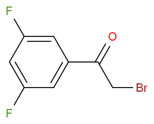 2-bromo-1-(3,5-difluorophenyl)ethan-1-one_分子结构_CAS_220607-75-0