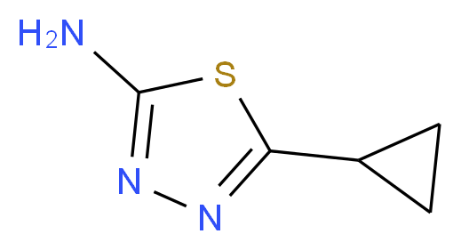 2-Amino-5-cyclopropyl-1,3,4-thiadiazole_分子结构_CAS_57235-50-4)