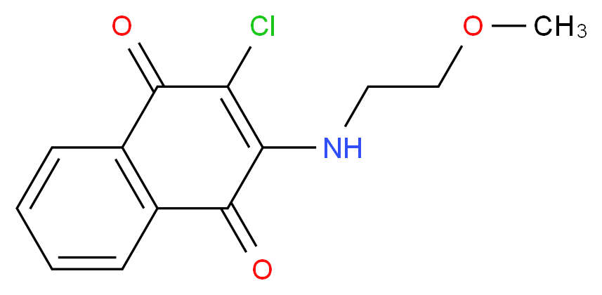 2-Chloro-3-((2-Methoxyethyl)aMino)naphthalene-1,4-dione_分子结构_CAS_22272-22-6)