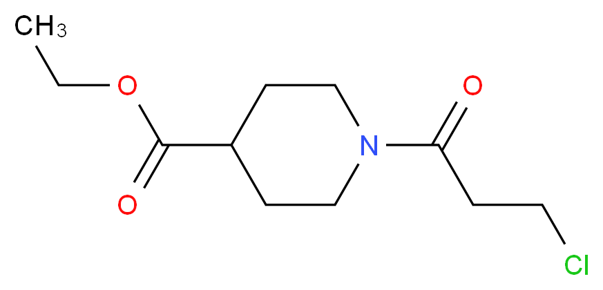 ethyl 1-(3-chloropropanoyl)piperidine-4-carboxylate_分子结构_CAS_349404-53-1