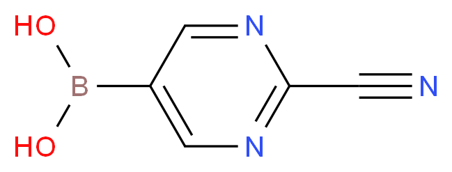 (2-CYANOPYRIMIDIN-5-YL)BORONIC ACID_分子结构_CAS_1164100-81-5)