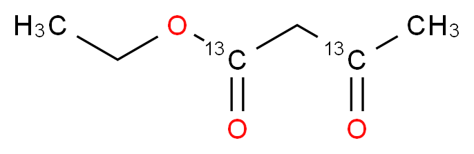 乙酰乙酸乙酯-1,3-13C2_分子结构_CAS_77504-73-5)