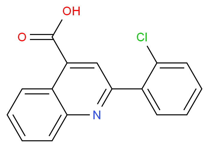 2-(2-chlorophenyl)quinoline-4-carboxylic acid_分子结构_CAS_20389-09-7