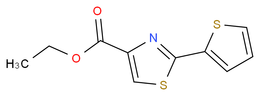 2-(2-噻吩基)噻唑-4-羧酸乙酯_分子结构_CAS_24043-97-8)