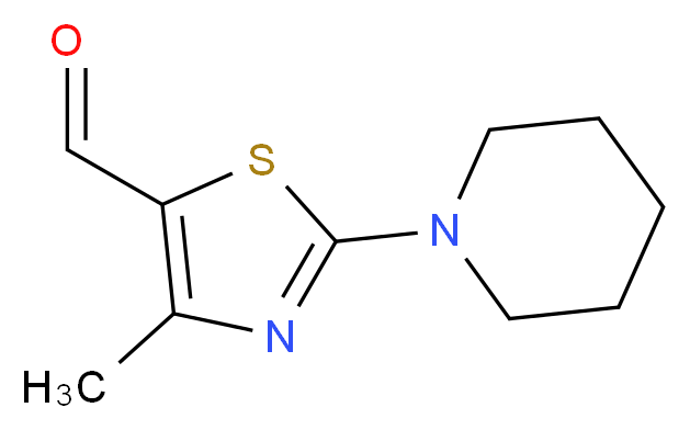 4-methyl-2-piperidin-1-yl-1,3-thiazole-5-carbaldehyde_分子结构_CAS_)