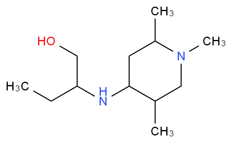 2-(1,2,5-Trimethyl-piperidin-4-ylamino)-butan-1-ol_分子结构_CAS_)