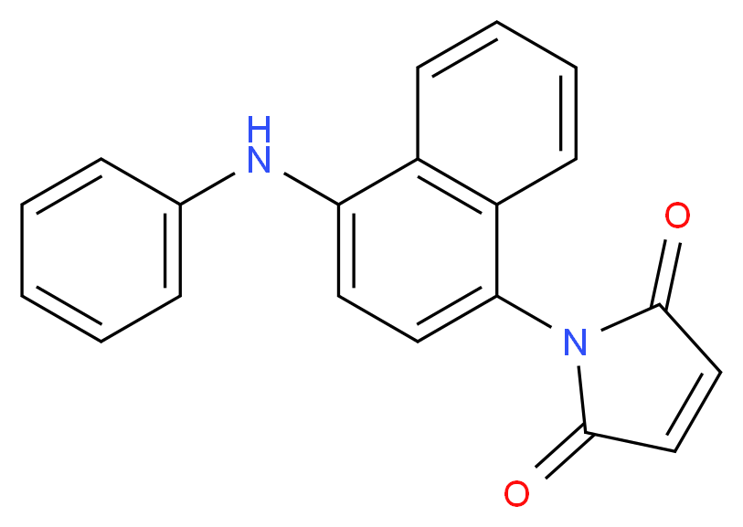 1-[4-(phenylamino)naphthalen-1-yl]-2,5-dihydro-1H-pyrrole-2,5-dione_分子结构_CAS_50539-45-2
