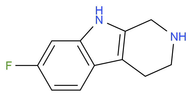 7-fluoro-1H,2H,3H,4H,9H-pyrido[3,4-b]indole_分子结构_CAS_177858-80-9