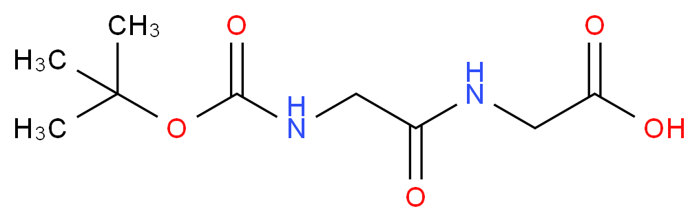 2-(2-{[(tert-butoxy)carbonyl]amino}acetamido)acetic acid_分子结构_CAS_31972-52-8