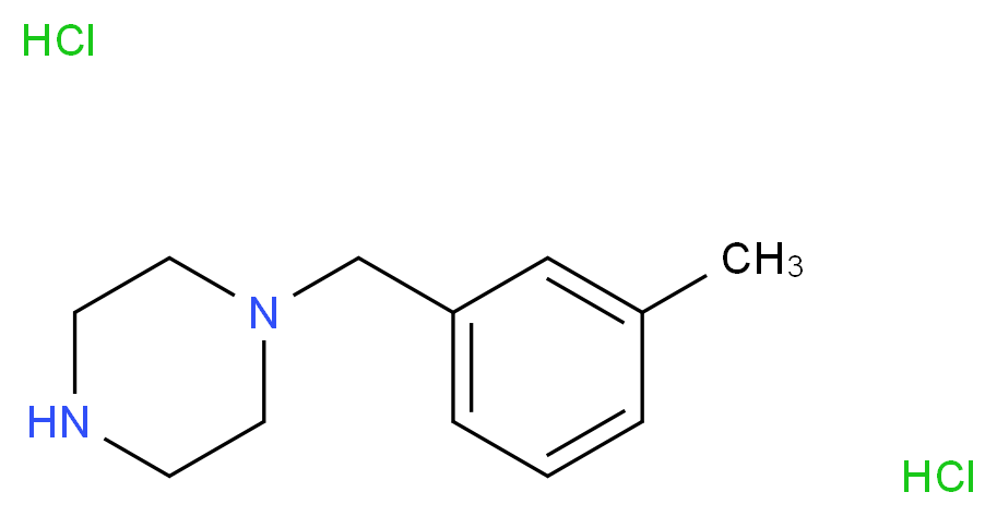 1-[(3-methylphenyl)methyl]piperazine dihydrochloride_分子结构_CAS_5321-61-9