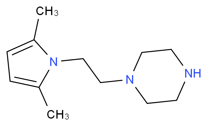 1-(2-(2,5-dimethyl-1H-pyrrol-1-yl)ethyl)piperazine_分子结构_CAS_)