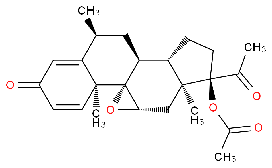 (9β,11β)-Epoxy Fluorometholone Acetate_分子结构_CAS_83873-17-0)