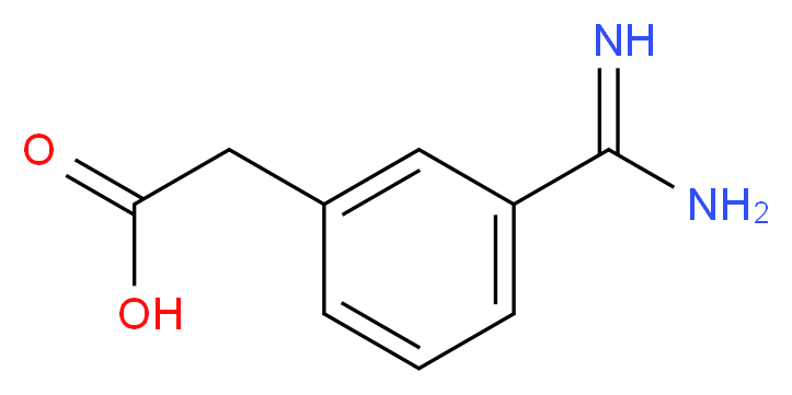 2-(3-carbamimidoylphenyl)acetic acid_分子结构_CAS_52820-40-3