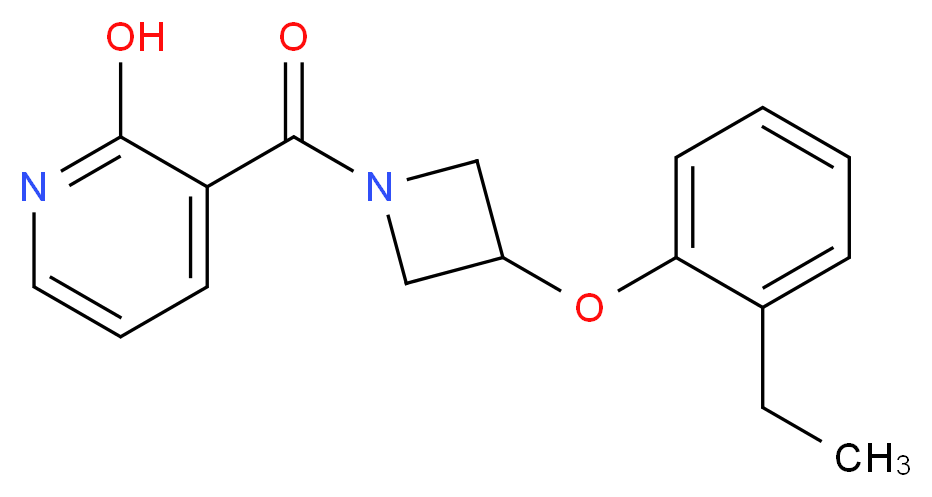 3-{[3-(2-ethylphenoxy)-1-azetidinyl]carbonyl}-2-pyridinol_分子结构_CAS_)