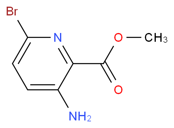 methyl 3-amino-6-bromopyridine-2-carboxylate_分子结构_CAS_866775-09-9