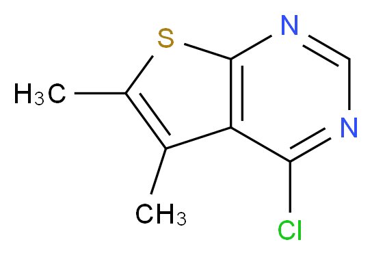 4-chloro-5,6-dimethylthieno[2,3-d]pyrimidine_分子结构_CAS_108831-68-1