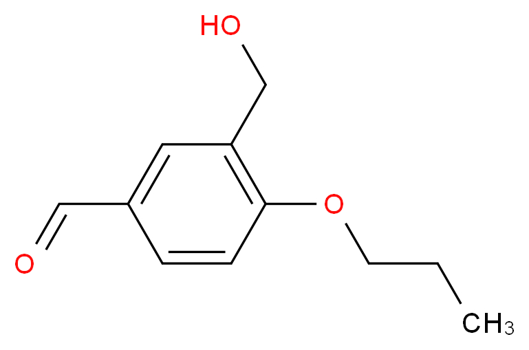 3-(hydroxymethyl)-4-propoxybenzaldehyde_分子结构_CAS_915921-81-2