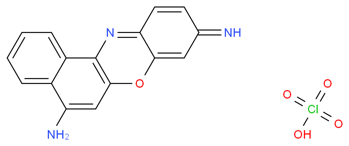 8-imino-8H-10-oxa-5-azatetraphen-12-amine; perchloric acid_分子结构_CAS_41830-80-2